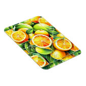 Orange Zitrone Botanisch Zitrus Geometrisch Magnet (Rechte Seite)
