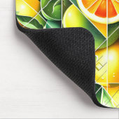 Orange Zitrone Botanisch Zitrus Geometrisch Mousepad (Ecke)