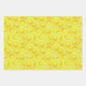 Orange, Zitronen und Limone Scheiben Geschenkpapier Set (Vorderseite 2)