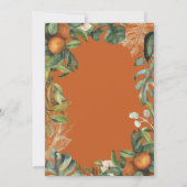 Orange-Zitrus-Aquarell botanische Hochzeit Save The Date (Rückseite)