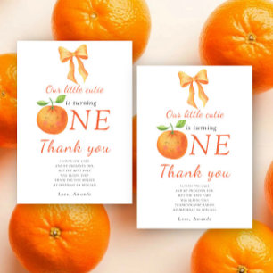 Orange Zitrus Süße Kinder Geburtstagsfeier Danke