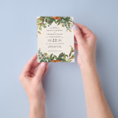 Orange Zitrusblütenhochzeit sparen das Datum Flyer (Gruppe)