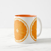Orange Zitrusfrucht-Tasse Zweifarbige Tasse (VorderseiteRechts)