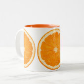 Orange Zitrusfrucht-Tasse Zweifarbige Tasse (Vorderseite Links)