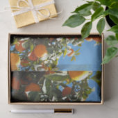 Orange, Zitrusfrüchte, frische Früchte, Scheiben, Seidenpapier (Geschenk)