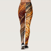 Orange zu braun gestreift leggings (Rückseite)