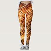 Orange zu braun gestreift leggings (Vorderseite)