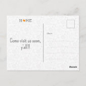 Orange ZUHAUSE Texas Moving Ankündigung Postcard Postkarte (Rückseite)