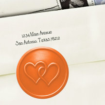 Orange Zwei Herzen Verflochtene Hochzeit