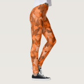 Orangebraunes Dreieckmuster Leggings (Rechts)