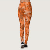 Orangebraunes Dreieckmuster Leggings (Rückseite)