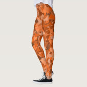Orangebraunes Dreieckmuster Leggings (Links)