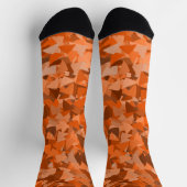 Orangebraunes Dreieckmuster Socken (Oben)