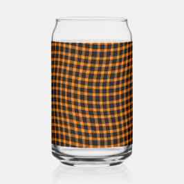 Orangebraunes Karo-Karo-Nahtloses Muster Dosenglas