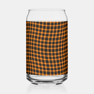 Orangebraunes Karo-Karo-Nahtloses Muster Dosenglas