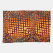 OrangeBrown-Design, das wie ein Jute-Netzwinkel au Geschirrtuch (Horizontal)