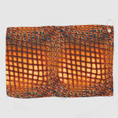 OrangeBrown-Design, das wie ein Jute-Netzwinkel au Golfhandtuch (Horizontal)