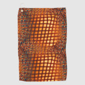 OrangeBrown-Design, das wie ein Jute-Netzwinkel au Golfhandtuch (Vorderseite)