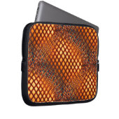 OrangeBrown-Design, das wie ein Jute-Netzwinkel au Laptopschutzhülle (Vorne Rechts)