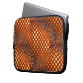 OrangeBrown-Design, das wie ein Jute-Netzwinkel au Laptopschutzhülle (Vorderseite Links)