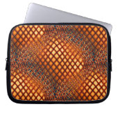 OrangeBrown-Design, das wie ein Jute-Netzwinkel au Laptopschutzhülle (Vorderseite)