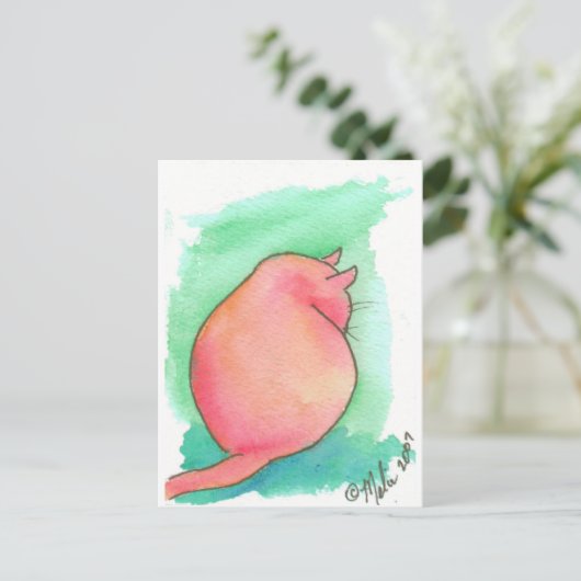 OrangeCatATC Postkarte (Stehend Vorderseite)