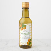 Orangecello Aquarellorangen, benutzerdefinierte Sk Weinetikett (Vorderseite)