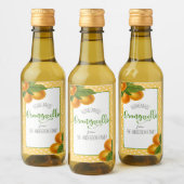 Orangecello Aquarellorangen benutzerdefinierte Skr Weinetikett (Flaschen)