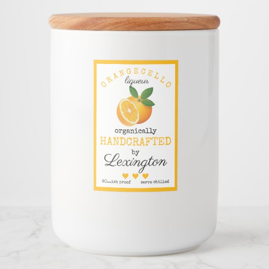 Orangecello Etikett für kleine Flaschen | (Vorderseite)