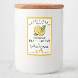 Orangecello Likör-Etikett für eine kleine Flasche  Lebensmitteletikett