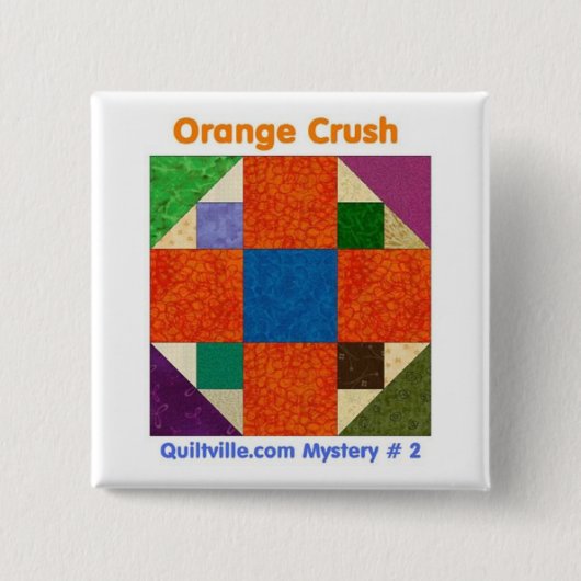 Orangecrush Knopf Button (Vorderseite)