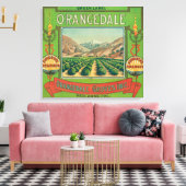 Orangedale Orange LabelRedlands, CA Leinwanddruck (Insitu (Wohnzimmer))
