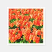 Orangefächer für Tulpen Serviette (Vorderseite)