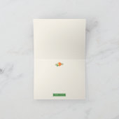 Orangefaltete Blüten Personalisierte Notizkarte (Innenseite)