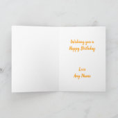 Orangefaltete Geburtstagskarte Karte (Innenseite)