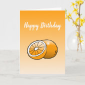 Orangefaltete Geburtstagskarte Karte (Gelbe Blume)