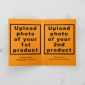 Orangefalteter Feiertag Feiertagskarte (Innenseite)