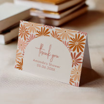 Orangefaltetes und rosafarbenes Retro-Blumenjungen