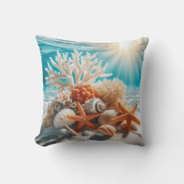 Orangefangene Fische im Ozean Kissen