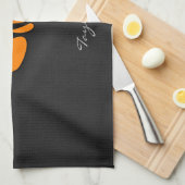 Orangefangene Knochen Geschirrtuch (Viertel Falte)