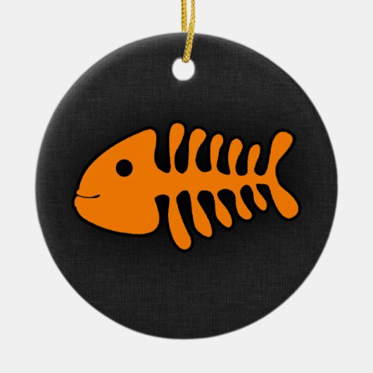 Orangefangene Knochen Keramik Ornament (Vorne)