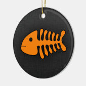 Orangefangene Knochen Keramik Ornament (Links)