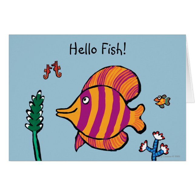 Orangefangene und Lila tropische Fische mit Seepfe (Vorderseite (Horizontal))