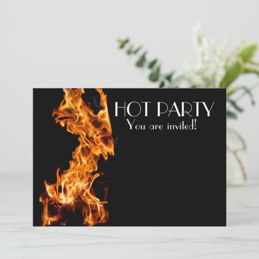 Orangefarben Einladung (Stehend Vorderseite)