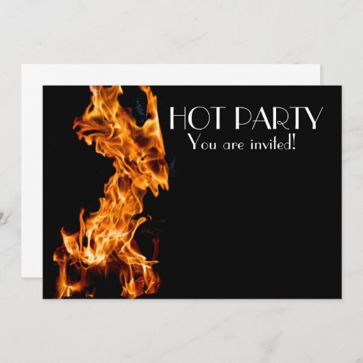 Orangefarben Einladung (Vorne/Hinten)