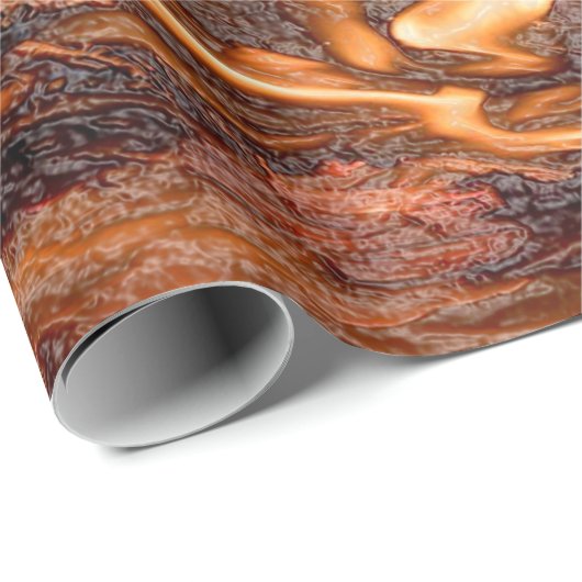 Orangefarben Geschenkpapier (Rolleneckpunkt)