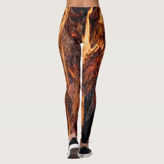 Orangefarben Leggings (Rückseite)