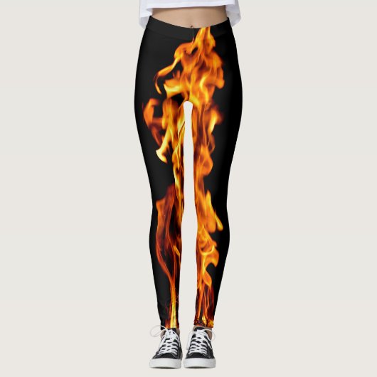 Orangefarben Leggings (Vorderseite)