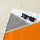 orangefarben oder personalisierte Volleyball Strandtuch (Beispiel)