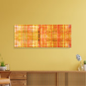 Orangefarbene, Abstrakt gestrichene Leinwände Leinwanddruck (Insitu (Wohnzimmer))